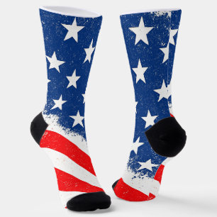 American Flag Shirt USA Patriotic Star Stripes Socks