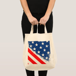 American Flag Shirt USA Patriotic Star Stripes Tote Bag