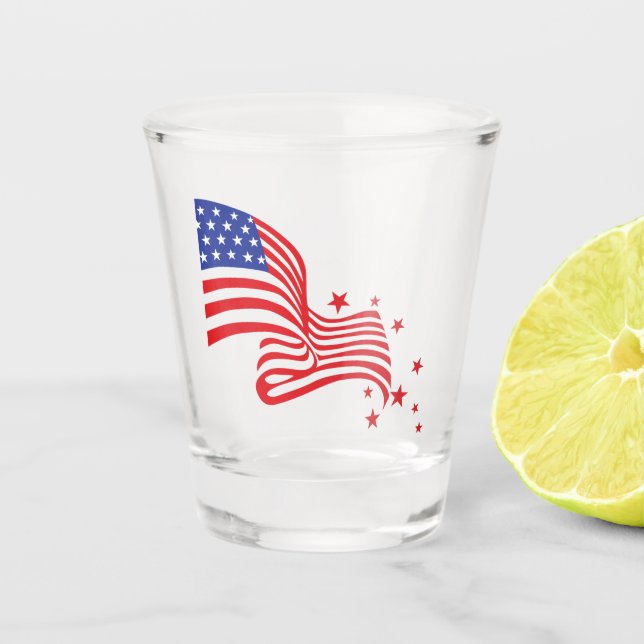 American Flag Shot Glass (Front)