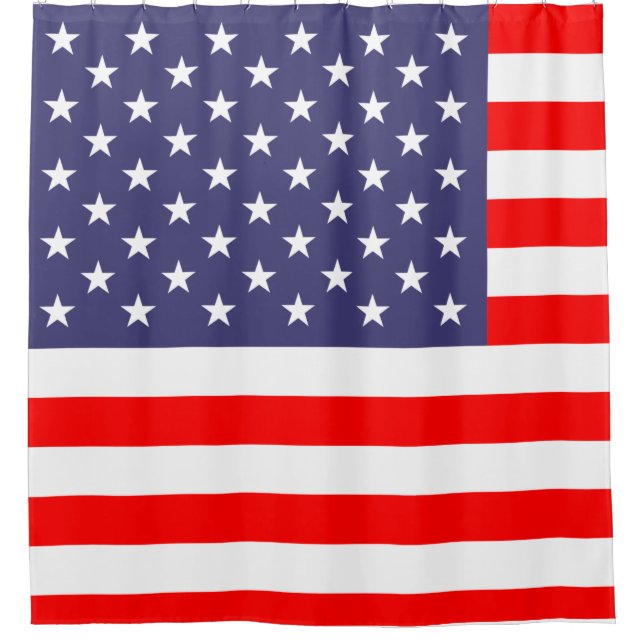 American Flag Shower Curtain (Front)