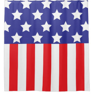 American Flag Shower Curtain