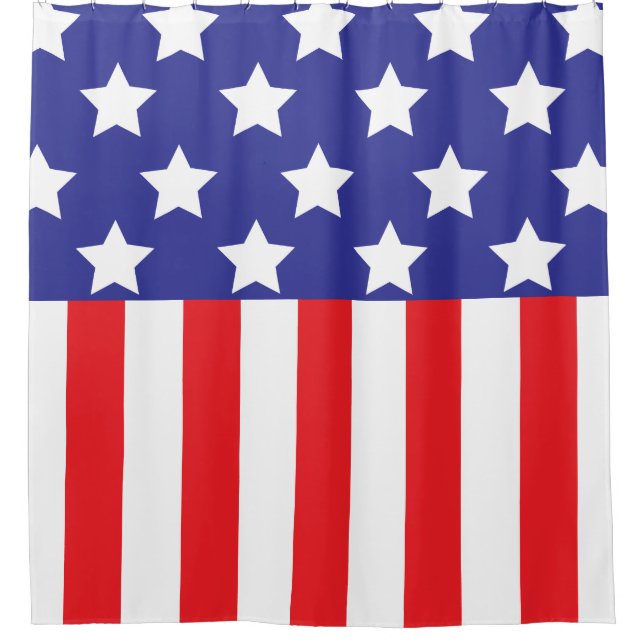 American Flag Shower Curtain (Front)