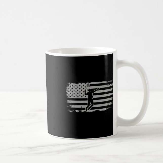 American Flag Shuttle Badminton  Coffee Mug (Right)