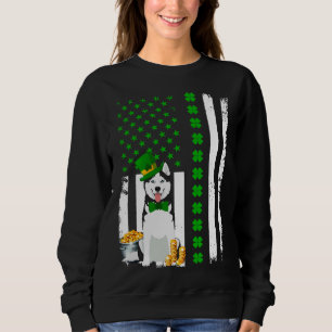 American Flag Siberian Husky Dog Funny St Patricks Sweatshirt