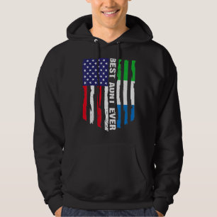 American Flag Sierra Leone Flag Best Aunt Ever Fam Hoodie