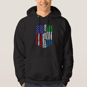 American Flag Sierra Leone Flag Best Mimi Ever Fam Hoodie