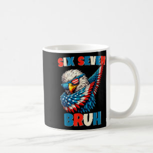 American Flag Six Seven Bruh Dabbing Eagle 4th of Coffee Mug
