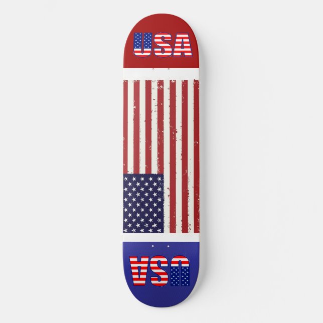 American flag skateboard (Front)