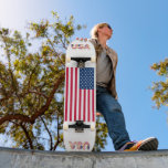 American Flag Skateboard - USA - Patriotic<br><div class="desc">USA - United States of America - Flag - Patriotic - Independence Day - July 4th - Customisable - Choose / Add Your Unique Text / Colour / Image - Make Your Special Gift - Resize and move or remove and add elements / image with customisation tool. You can also...</div>