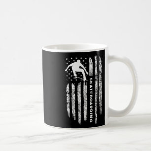 American Flag Skateboard - Vintage Skateboarding W Coffee Mug