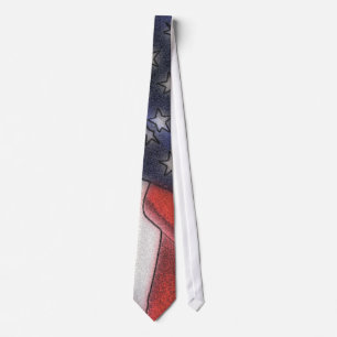 American Flag Sketch Tie