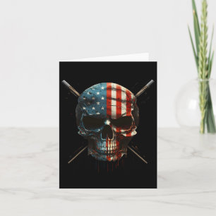 American Flag Skull Billiards Pool Player Card