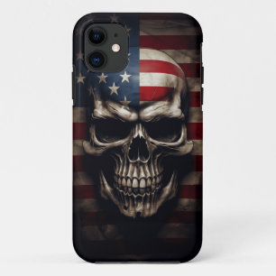 American Flag Skull  iPhone 11 Case