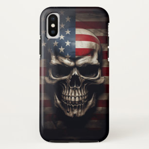 American Flag Skull iPhone X Case