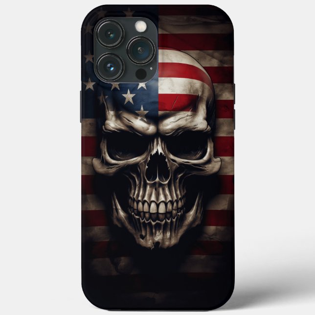 American Flag Skull  Case-Mate iPhone Case (Back)