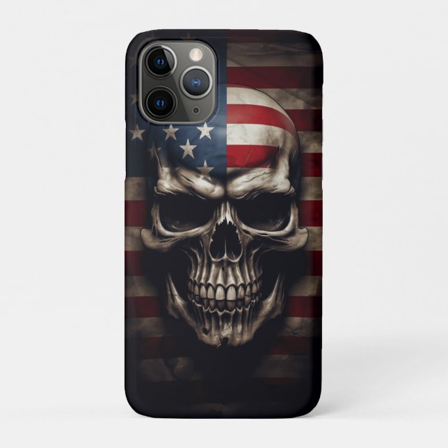 American Flag Skull  Case-Mate iPhone Case (Back)