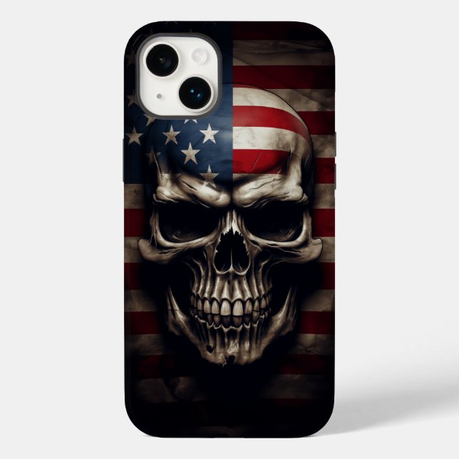 American Flag Skull  Case-Mate iPhone Case (Back)