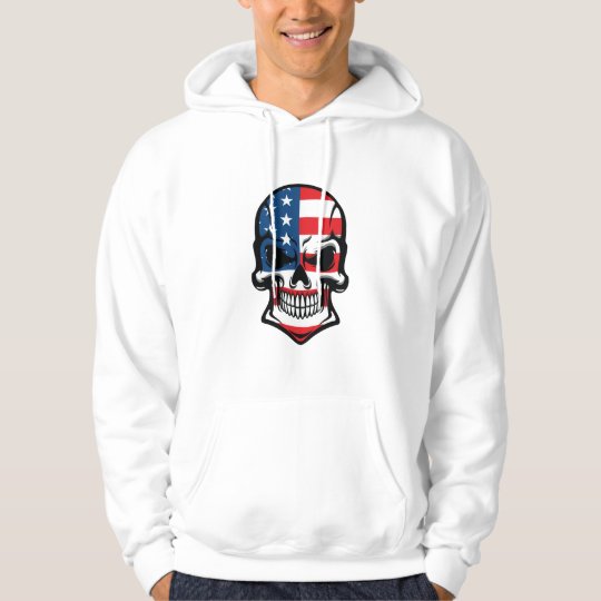 American Flag Skull Hoodie