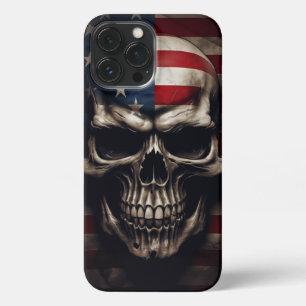 American Flag Skull  iPhone 13 Pro Max Case