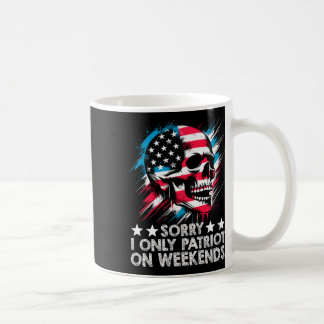American Flag Skull Patriot Skeleton Independence  Coffee Mug