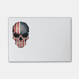 American Flag Skull Post-it Notes