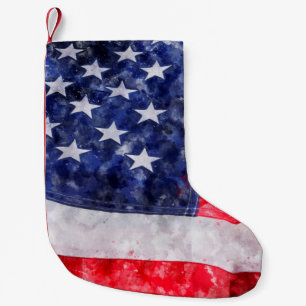 American flag small christmas stocking