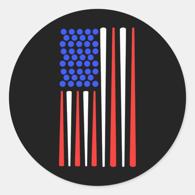 American Flag Snooker Billiard Player Billiards  Classic Round Sticker (Front)
