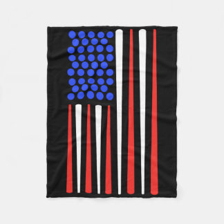 American Flag Snooker Billiard Player Billiards  Fleece Blanket