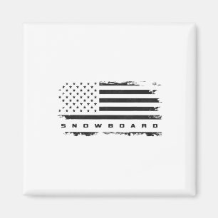 American Flag Snowboard Apparel - Snowboarding Sno Magnet