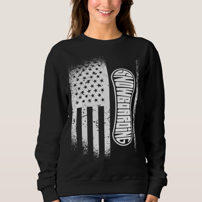American Flag Snowboarding Sweatshirt (Front)