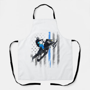 American Flag Snowmobile Shirt Men Snowmobile Ridi Apron