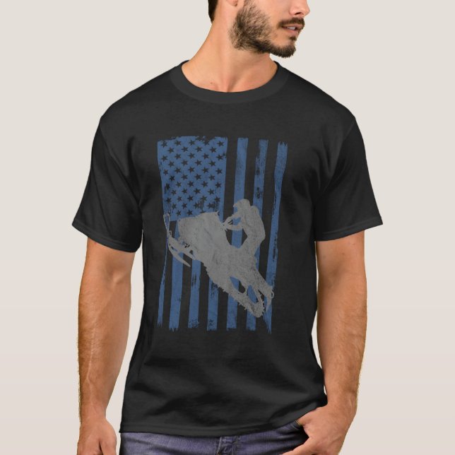 American Flag Snowmobile T-Shirt (Front)