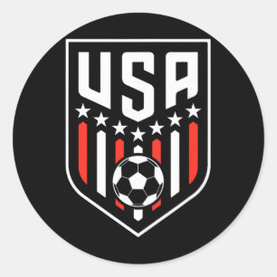 American Flag Soccer Apparel For Boys Men Women Gi Classic Round Sticker