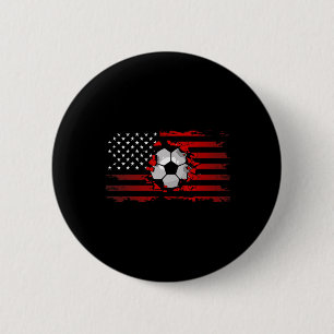 American Flag Soccer Apparel - Soccer 6 Cm Round Badge