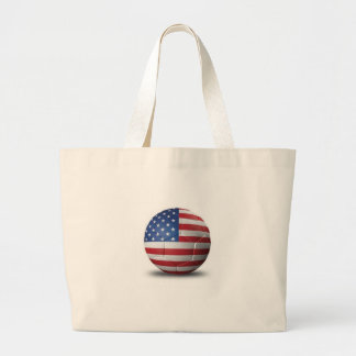 American Flag Soccer Ball Tote Bag