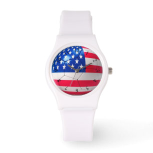 American flag soccer ballm watch