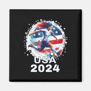 American Flag Soccer Shirt Women's Soccer Girls So Magnet