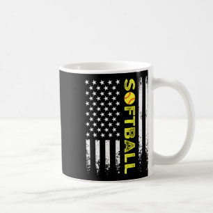 American Flag Softll Team For Women Girls Kids Men Coffee Mug