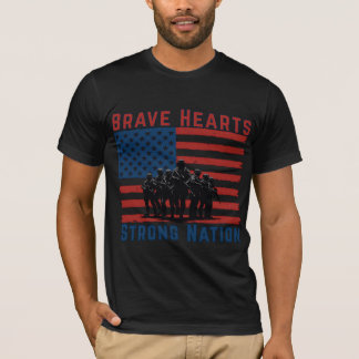 American Flag Soldier Silhouette T-Shirt