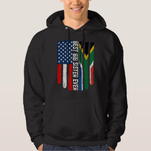 American Flag South Africa Flag Best Big Sister Ev Hoodie