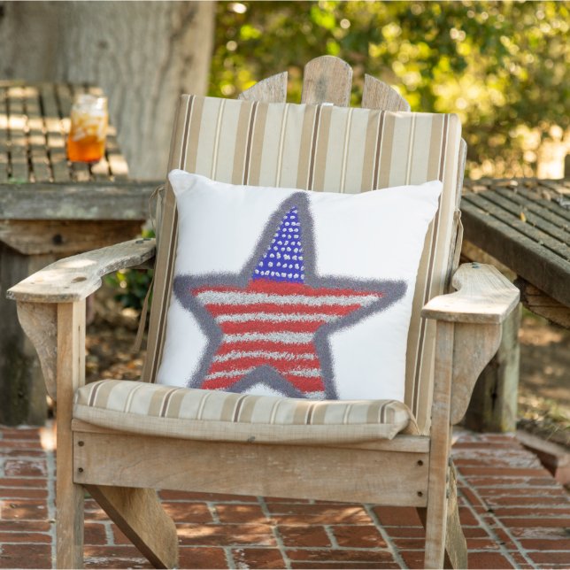 American Flag sparkle star Cushion (Chair)