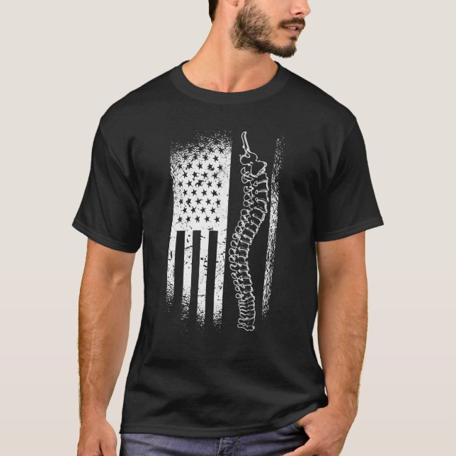 American Flag Spine T-Shirt (Front)