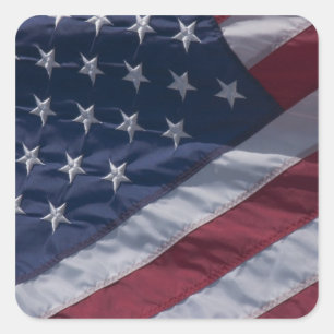 American flag. square sticker
