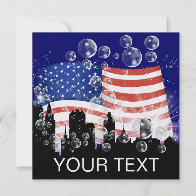 American Flag - SRF Invitation (Front)