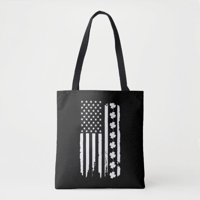 American Flag St Patricks Day Tote Bag (Front)