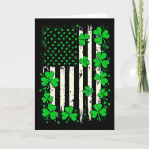 American Flag St Patricks Day Vintage Irish _1 Card