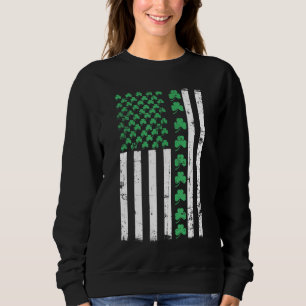 American Flag St Patricks Day Vintage Irish Lucky Sweatshirt