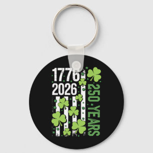 American Flag St Patricks Day Vintage Irish Usa 25 Key Ring