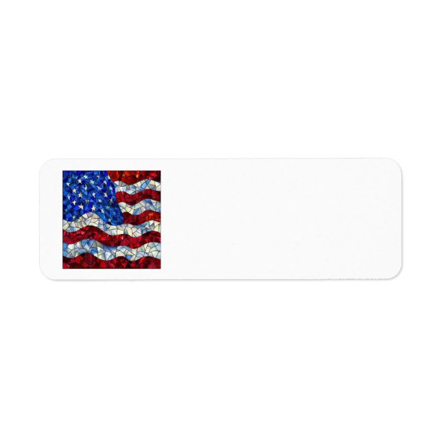 American Flag Stained Glass Address Labels (Front)