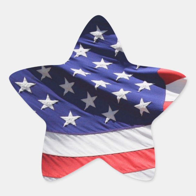 American Flag star-shaped sticker (Front)